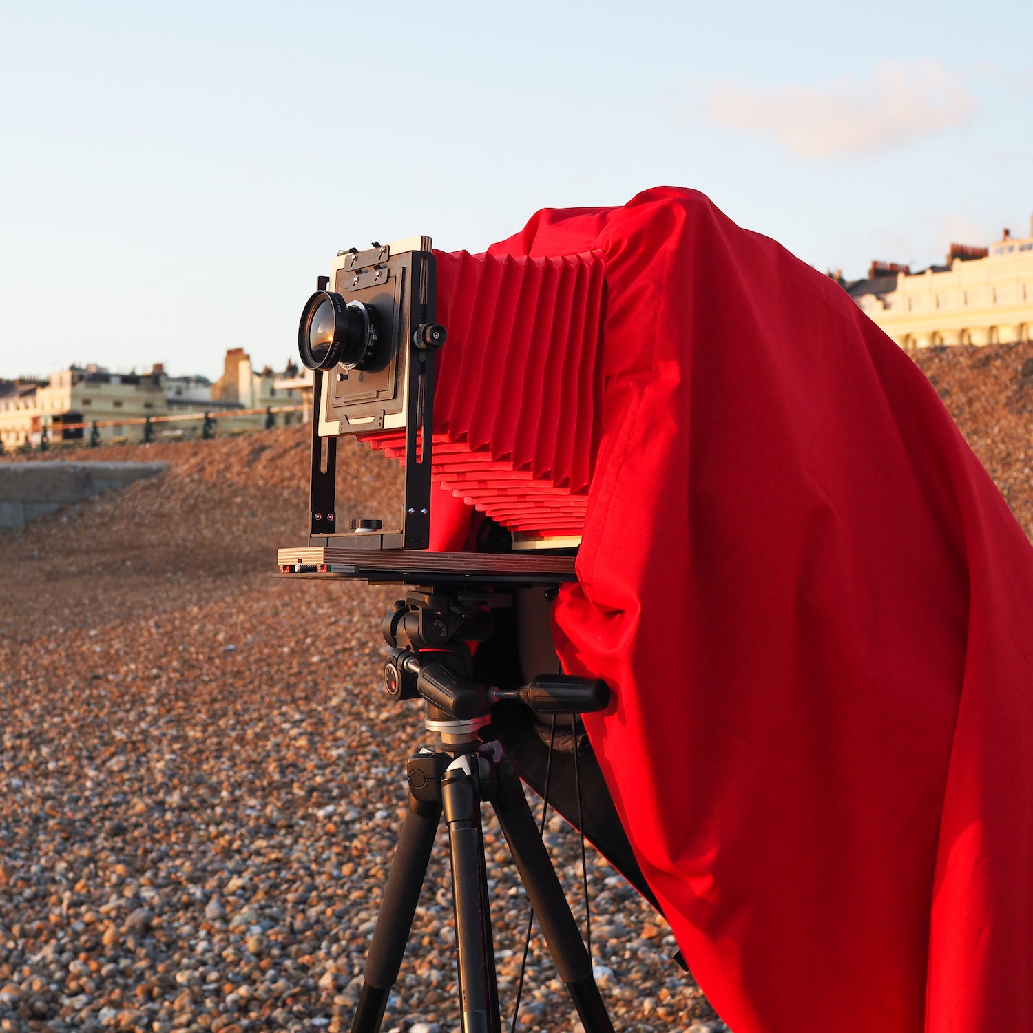 thumbnail image 2 of ETone Red & Black Dark Cloth Focusing Hood For Large Format 5x7 & 8x10 Cameras 2 of 6
